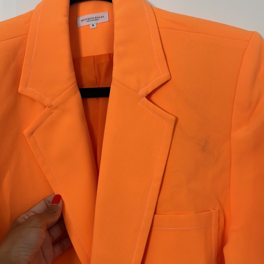 Mistress Rocks Orange Blazer - Picture 2 of 11